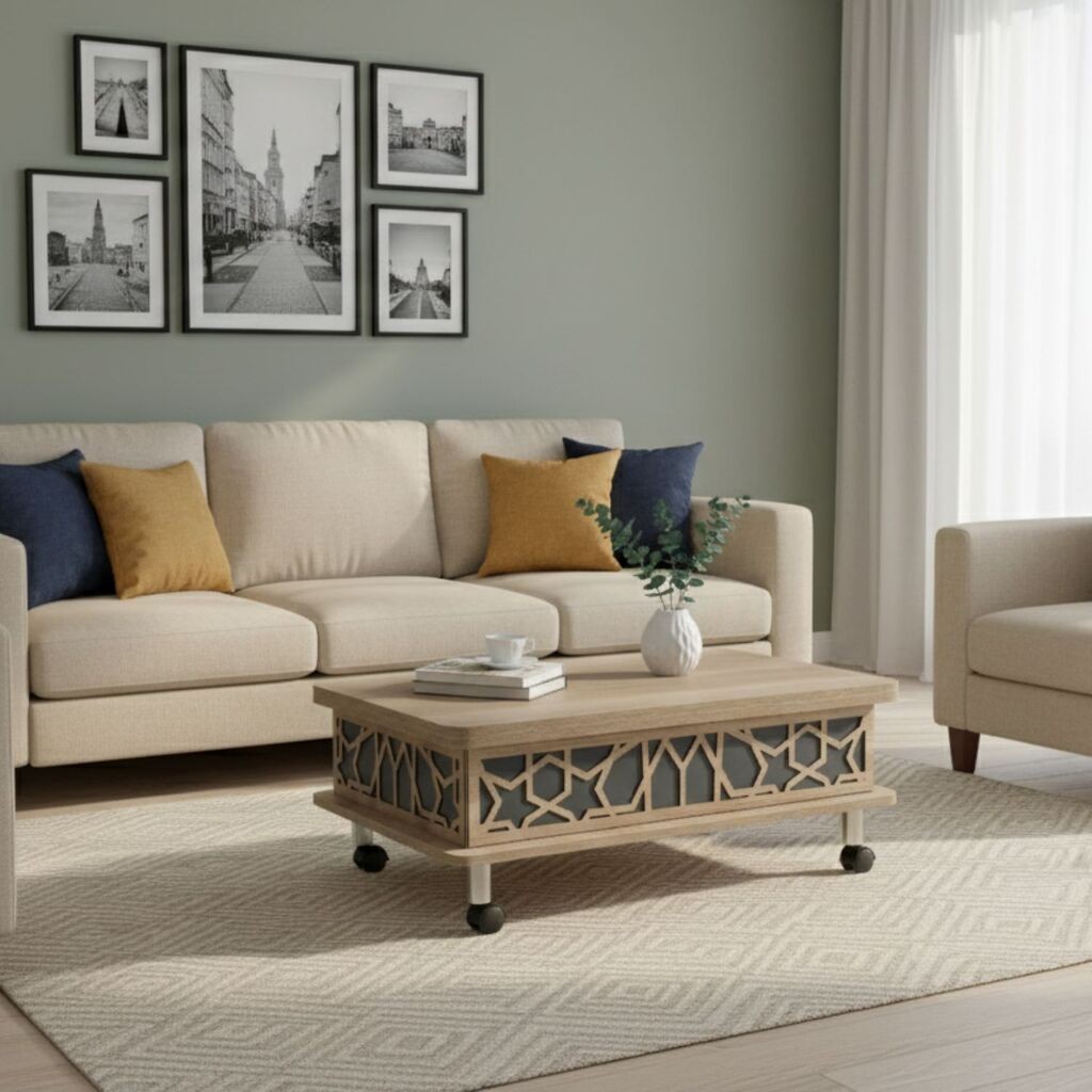 Маса за дневна соба Hanah Home Adt 90x40x60 см, антрацит