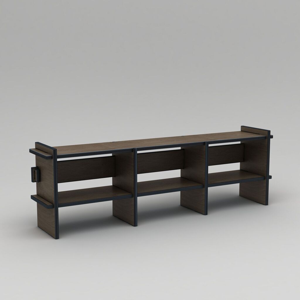 Комода Hanah Home TV Umbra, 220x70x38cm, кафеава