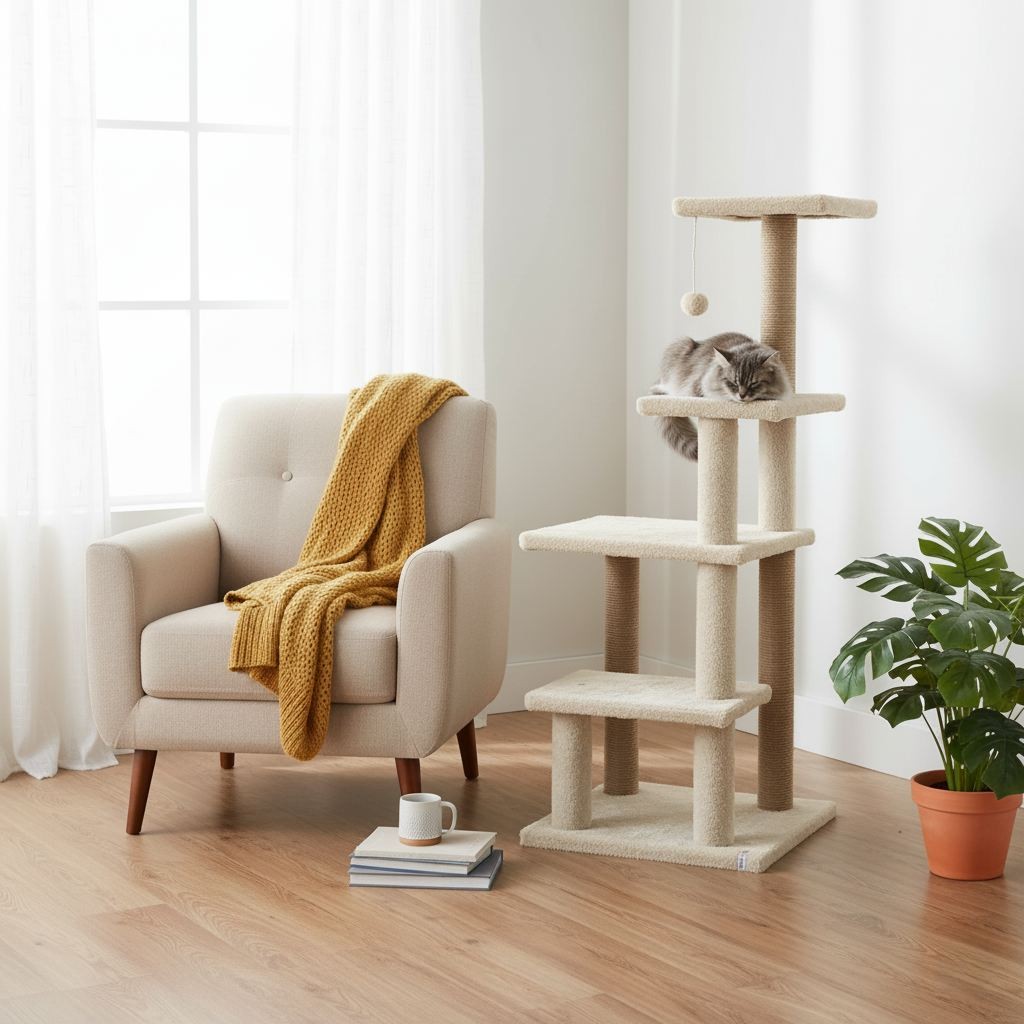 Гребалка за мачки „Шепи и мустаќи" од Алеси, беж