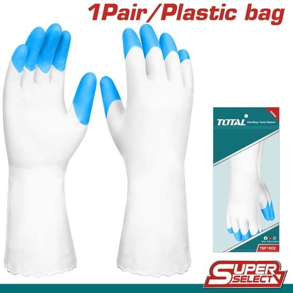 TOTAL Ракавици Гумени L - Tsp1802 232803