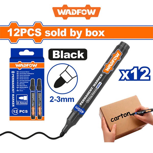 WADFOW Маркер црн сет 12/1 - WJM1501 245194