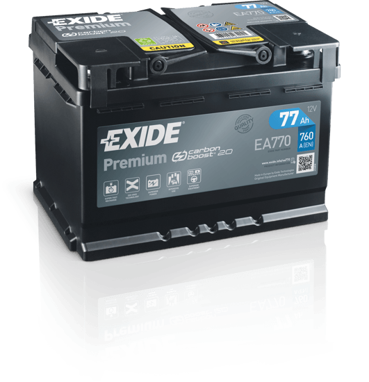 EXIDE Акумулатор premium carbon 2.0 77Ah 760a