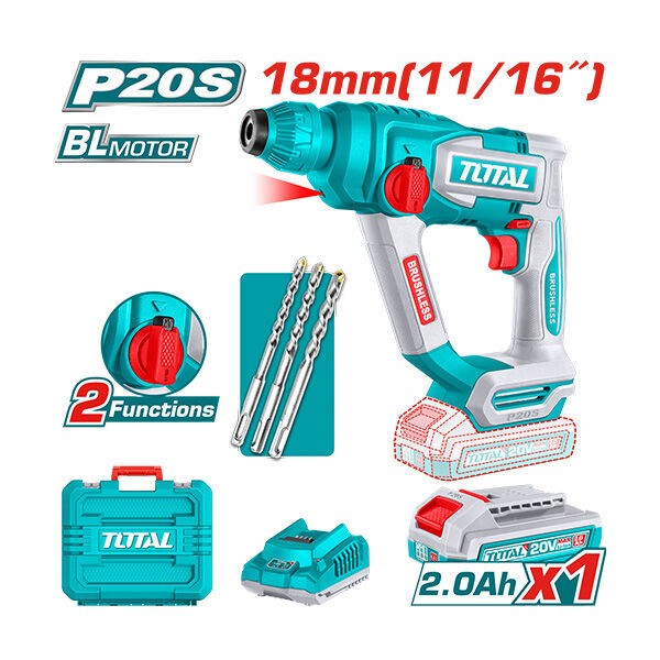 TOTAL Хилта SDS 20V 1 BAT 18MM . TRHLI201881 245099