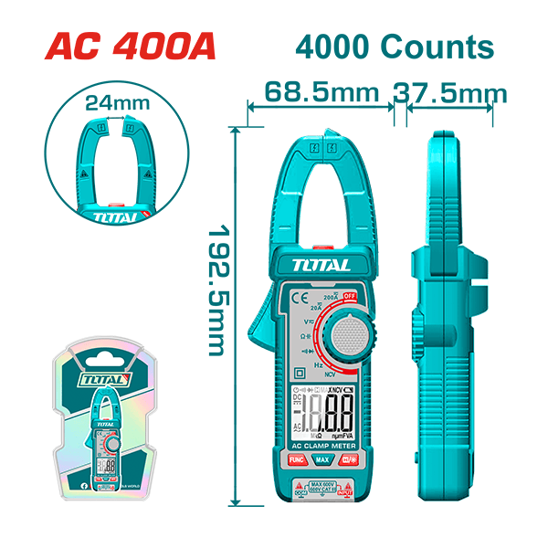 TOTAL Ампер Клешта Дигитална - Tmt762001 242330