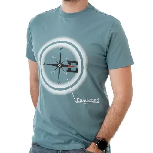 Eastbound Машка маица COMPASS, петролеј