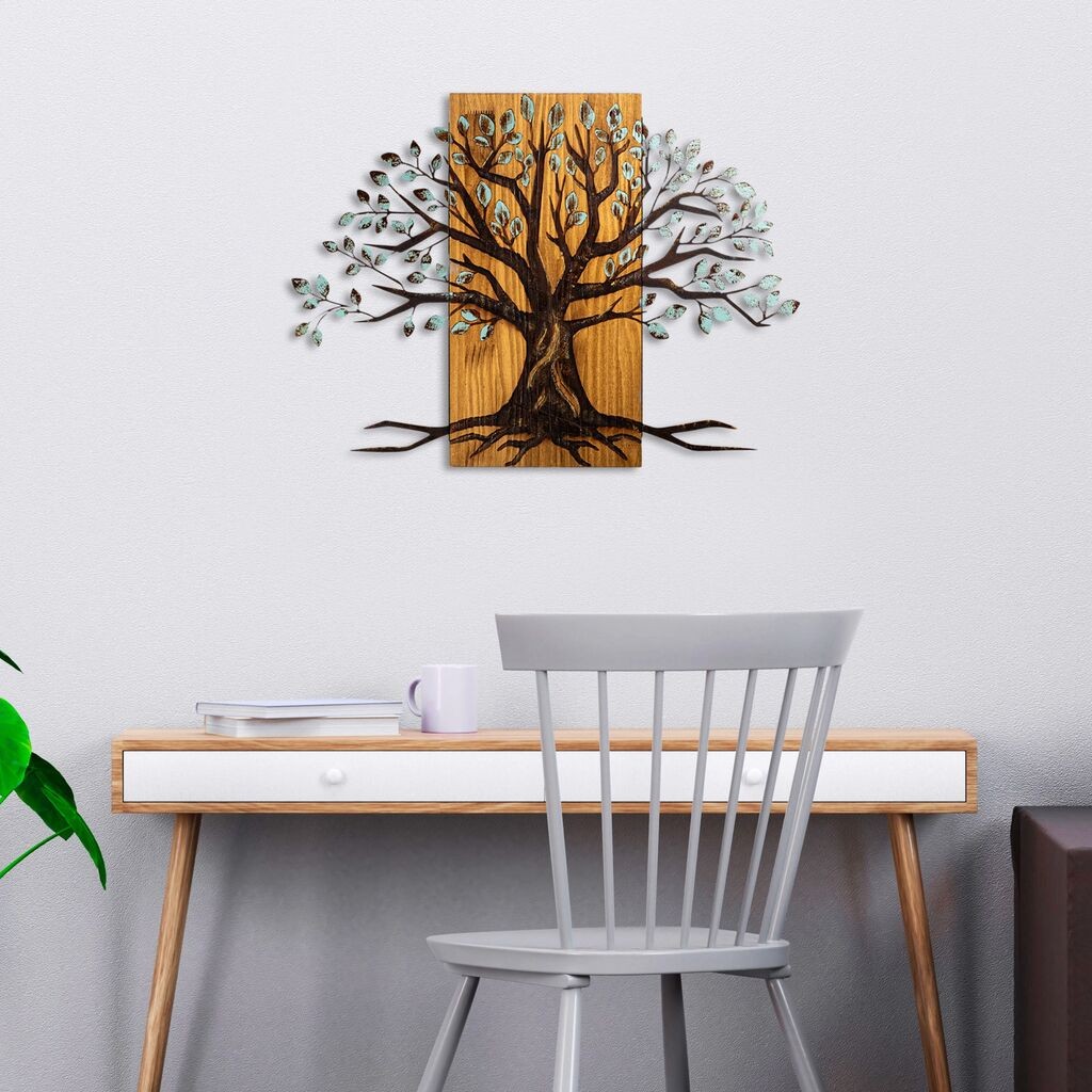 Wallity декорација за dzид Willow - 382-A, 58x80 см, кафеава боја