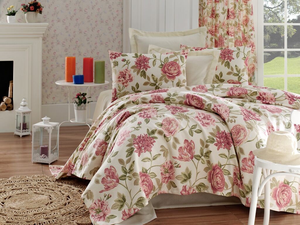 L'essentiel Maison Сет Двојна прекривка за нега, 200x235cm, розова