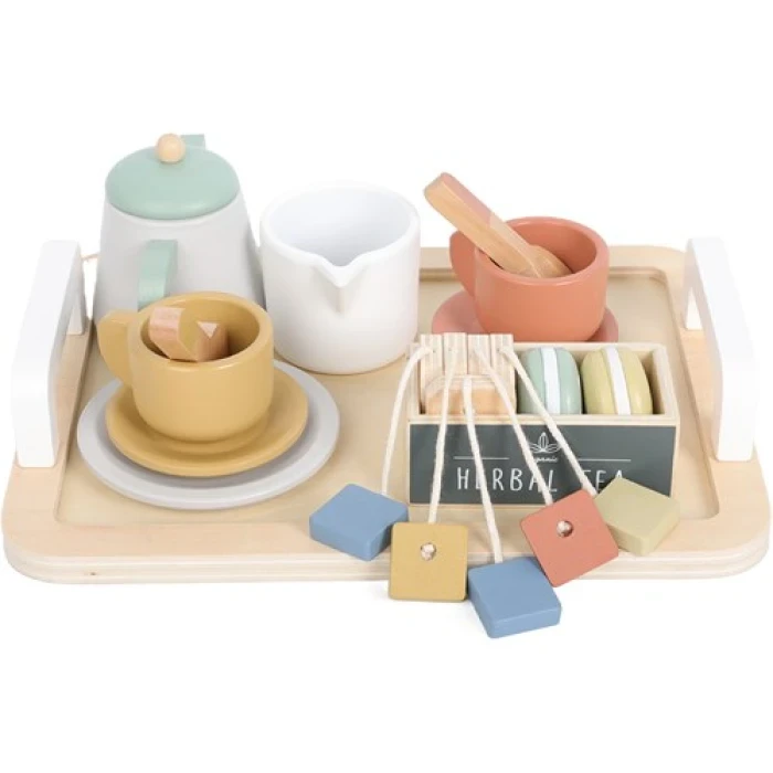 Atan Wooden Дрвен сет за чај tea set