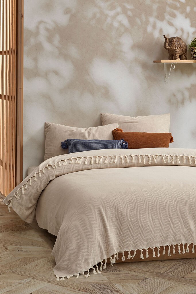 L'essentiel Maison двоен прекривка Ermes, 200x230cm, беж