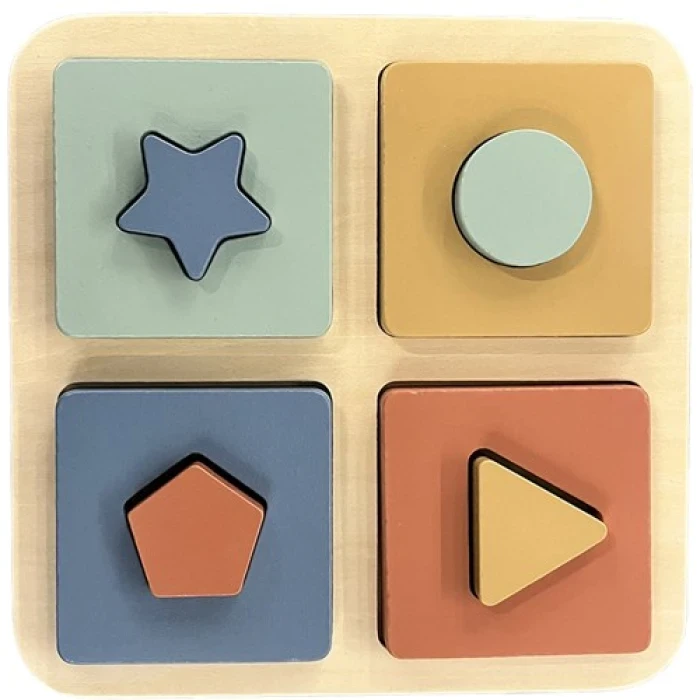 Atan Wooden Дрвена сложувалка Shape Puzzle