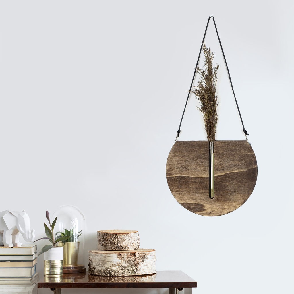 Wallity декорација за dzид MEH168, 16x2x13 см, кафеава боја