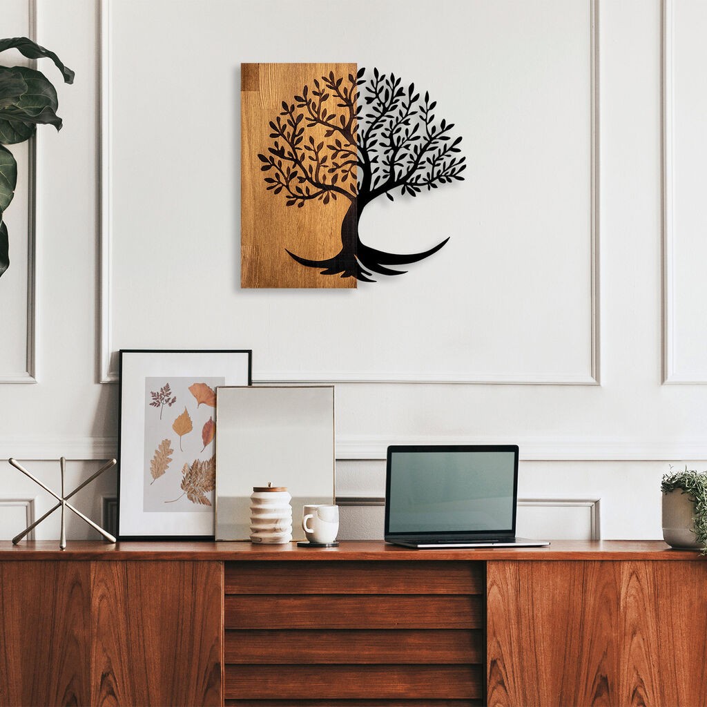 Wallity декорација за dzид Липа - 373, 58x58 см, црна