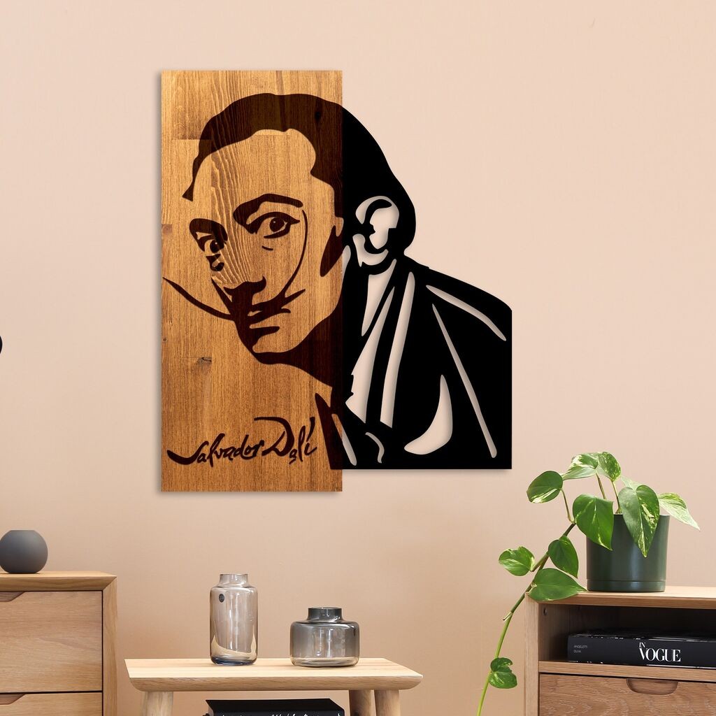 Wallity dzидна декорација Салвадор, 48x58x3 см, црна