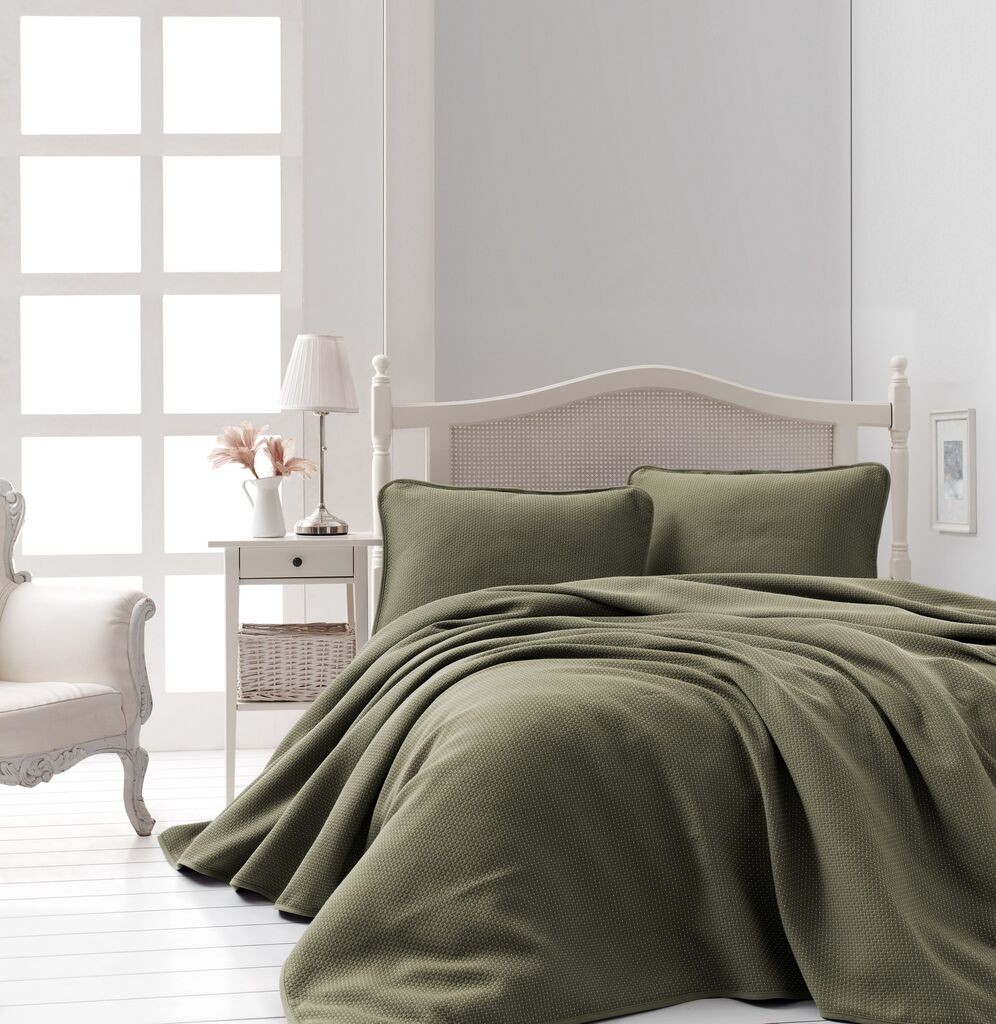 L'essentiel Maison Комплет Двојна прекривка Liv, 220x240cm, зелена