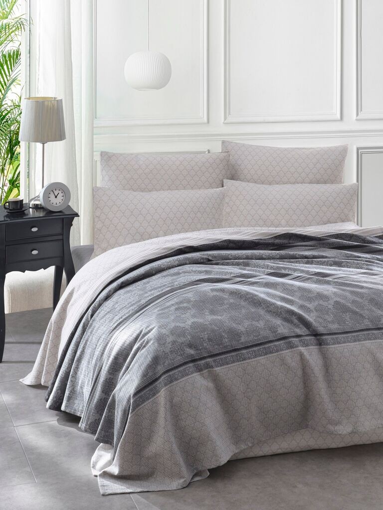 L'essentiel Maison Комплет Двојна прекривка Creative, 200x230cm, сива