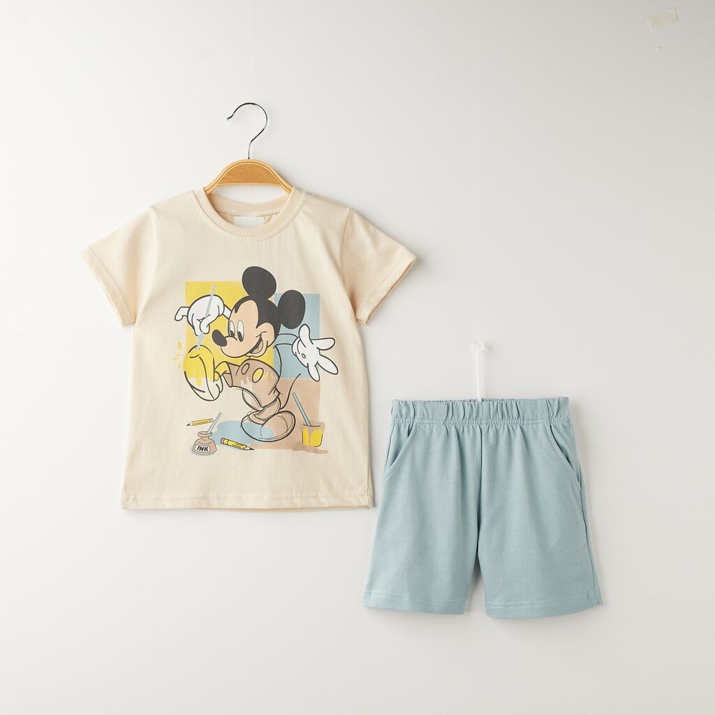 Летен Комплет Маица и Кратки Панталони Мики