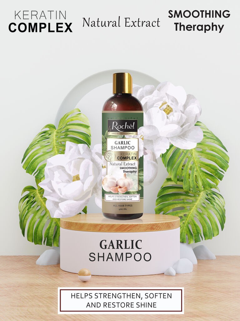Rochel Garlic Shampoo 400ml - Природен Кератински Екстракт