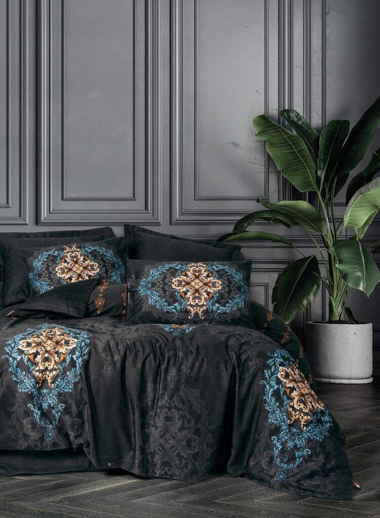 Комплет постелнина L'essentiel Maison Double Dorhan, 200x220 cm, црна