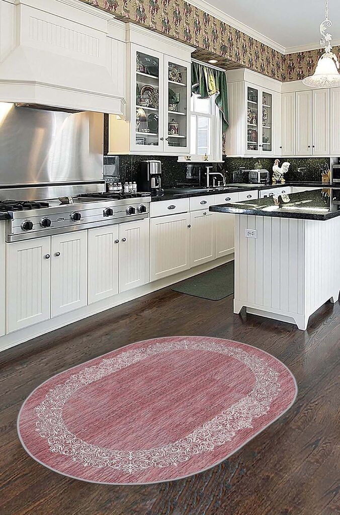 Концепт хипнозен тепих Hmnt905, овален, 80x50 cm, розев