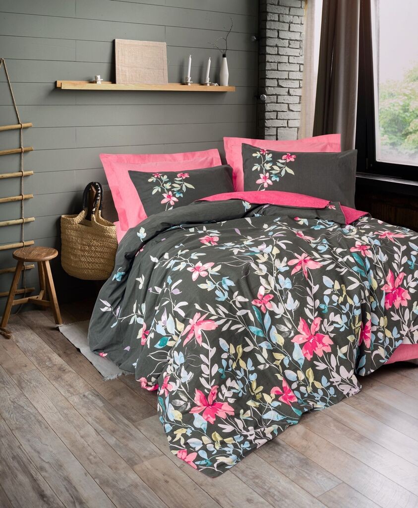 Комплет постелнина L'essentiel Maison Merlin, 160x220 см, црна и розова