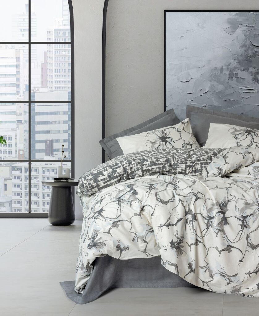 Комплет постелнина L'essentiel Maison Двоен хилар, 200x220 см, антрацит-бела