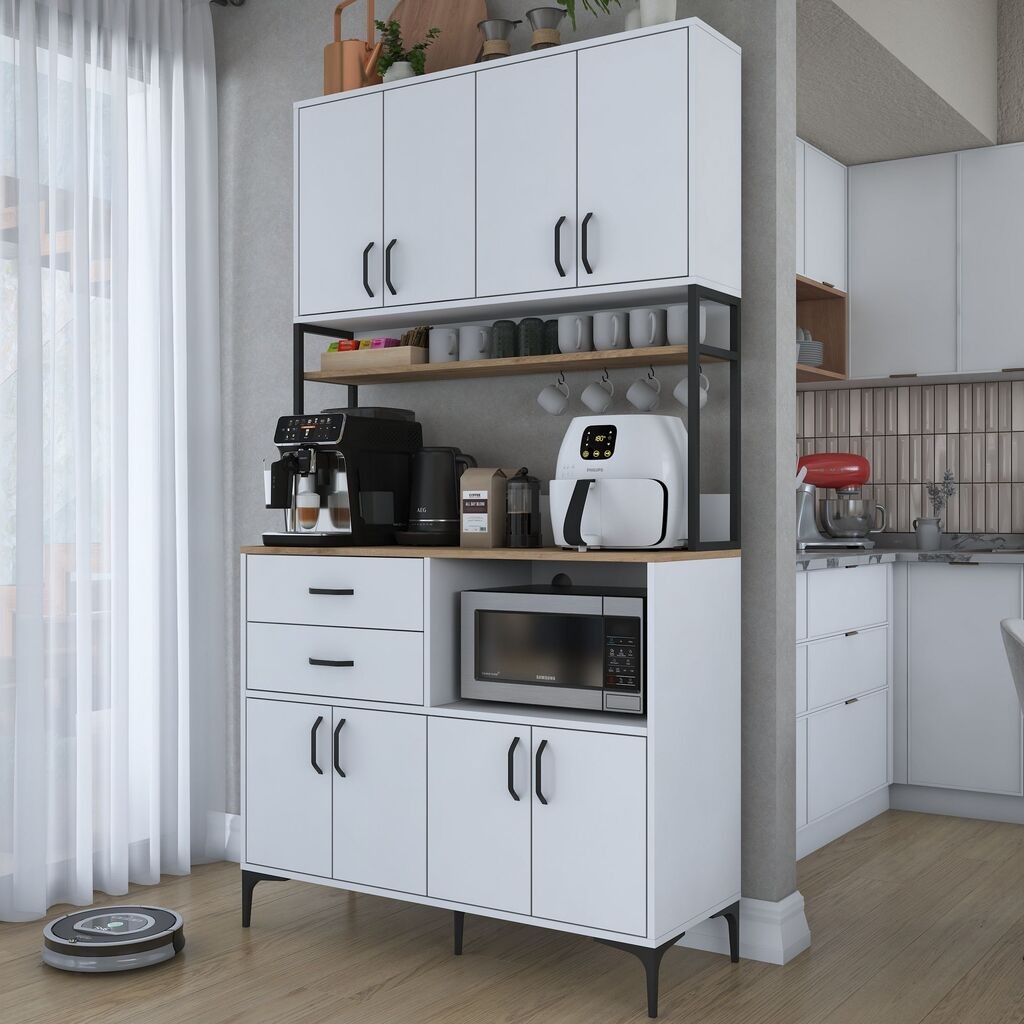 Повеќенаменски гардеробер Hanah Home JE209-3901, 120x218,6 см, бел