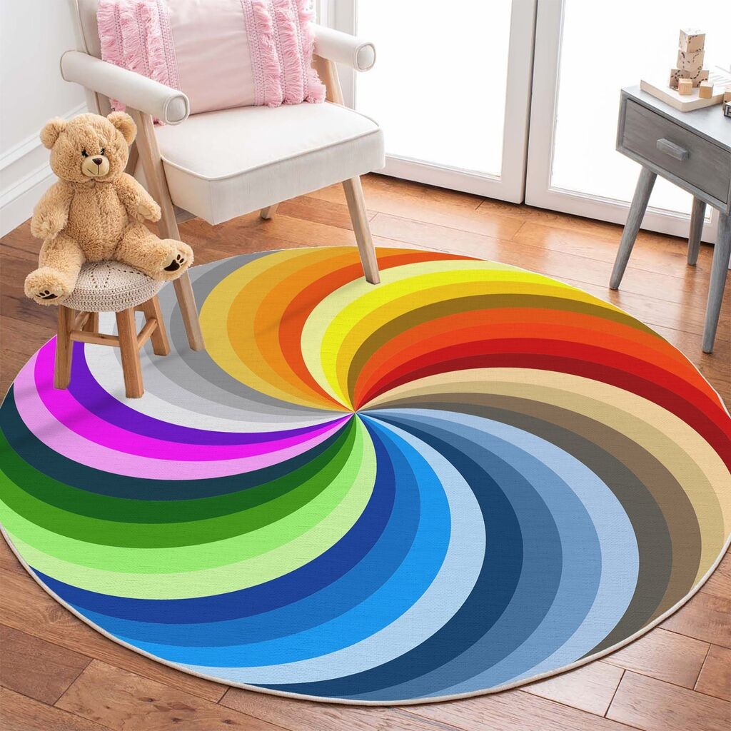 Conceptum Hypnose тепих Woopamuk141, тркалезен, 120x120 cm, Шарена