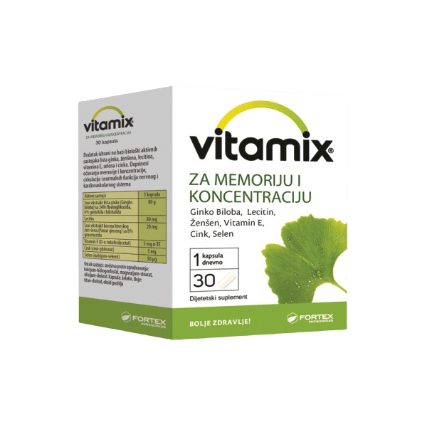Витамикс за меморија и концентрација, 30 капсули