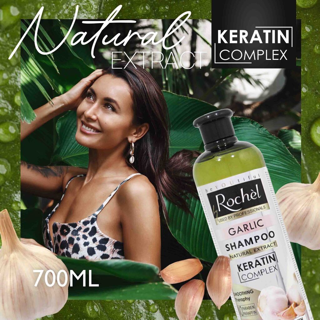 Rochel Garlic Shampoo 700ml - Природен Кератински Екстракт