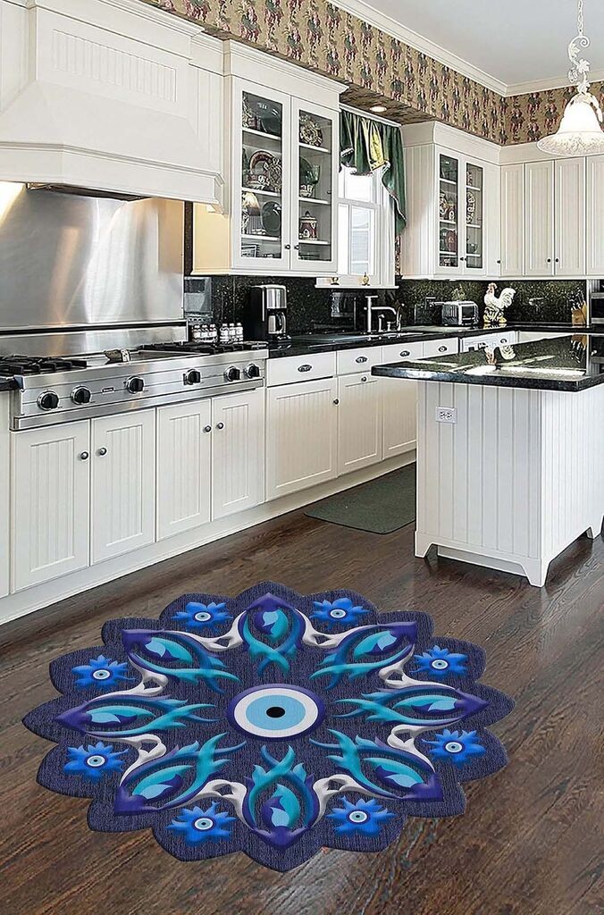 Тепих Conceptum Hypnose Hmnt960, кружен, 60x60 см, син