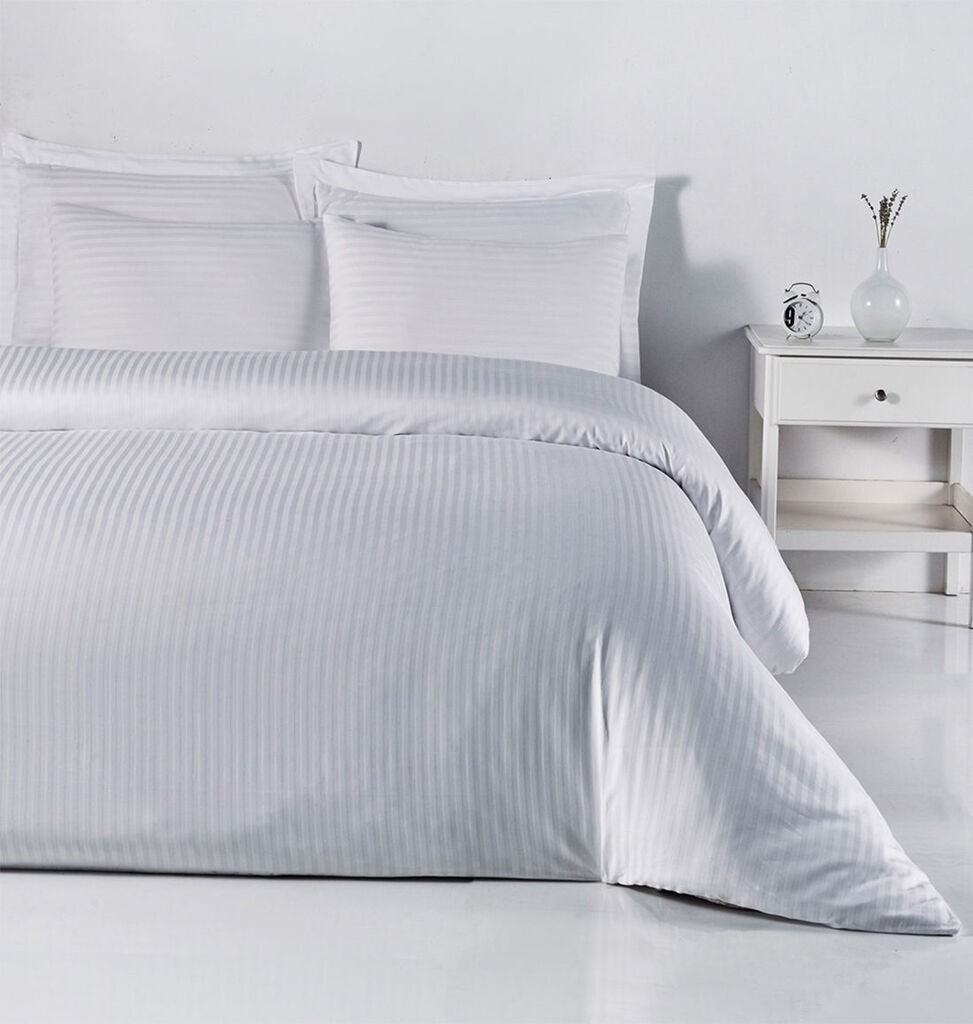 Комплет двојна постелнина L'essentiel Maison Oxford, 200x220 см, бела