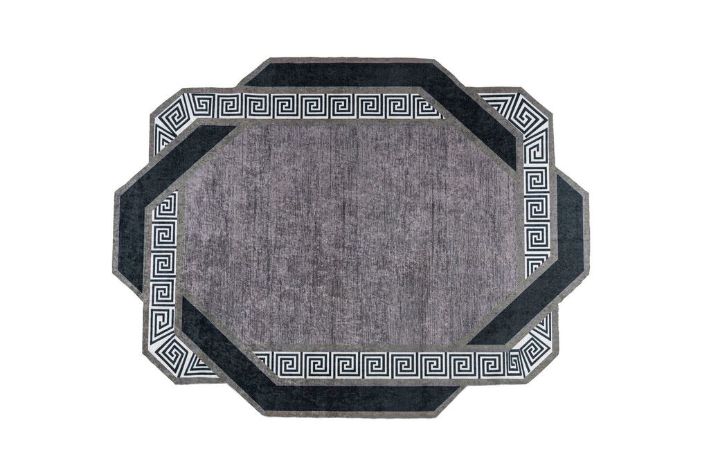 Тепих Conceptum Hypnose Hmnt955, шестоаголен, 180x280 см, црно-сив