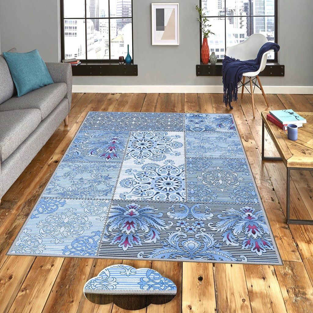 Conceptum Hypnose тепих Eexfab1011-1, правоаголен, 80x120 cm, светло сина