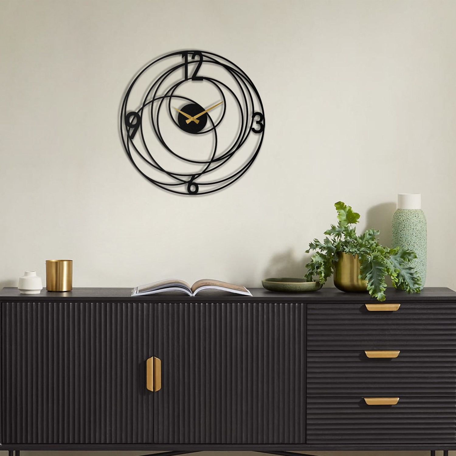 Wallity dzиден часовник 49x49 см црн