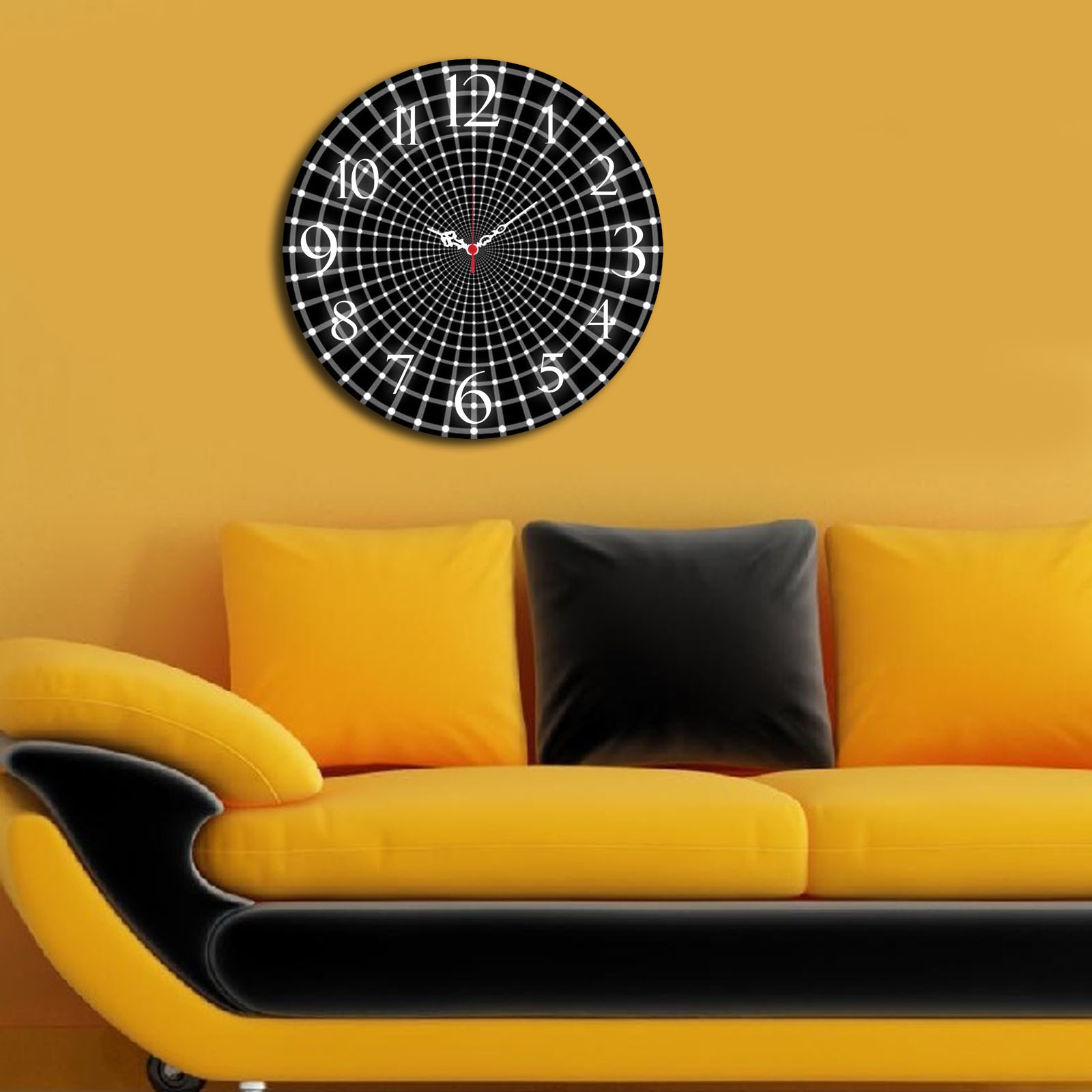 Wallity MDF dzиден часовник во боја 40 см