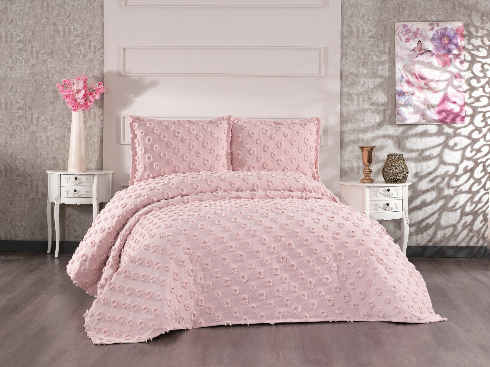 Комплет постелнина L'essentiel Maison за француски кревет, беж