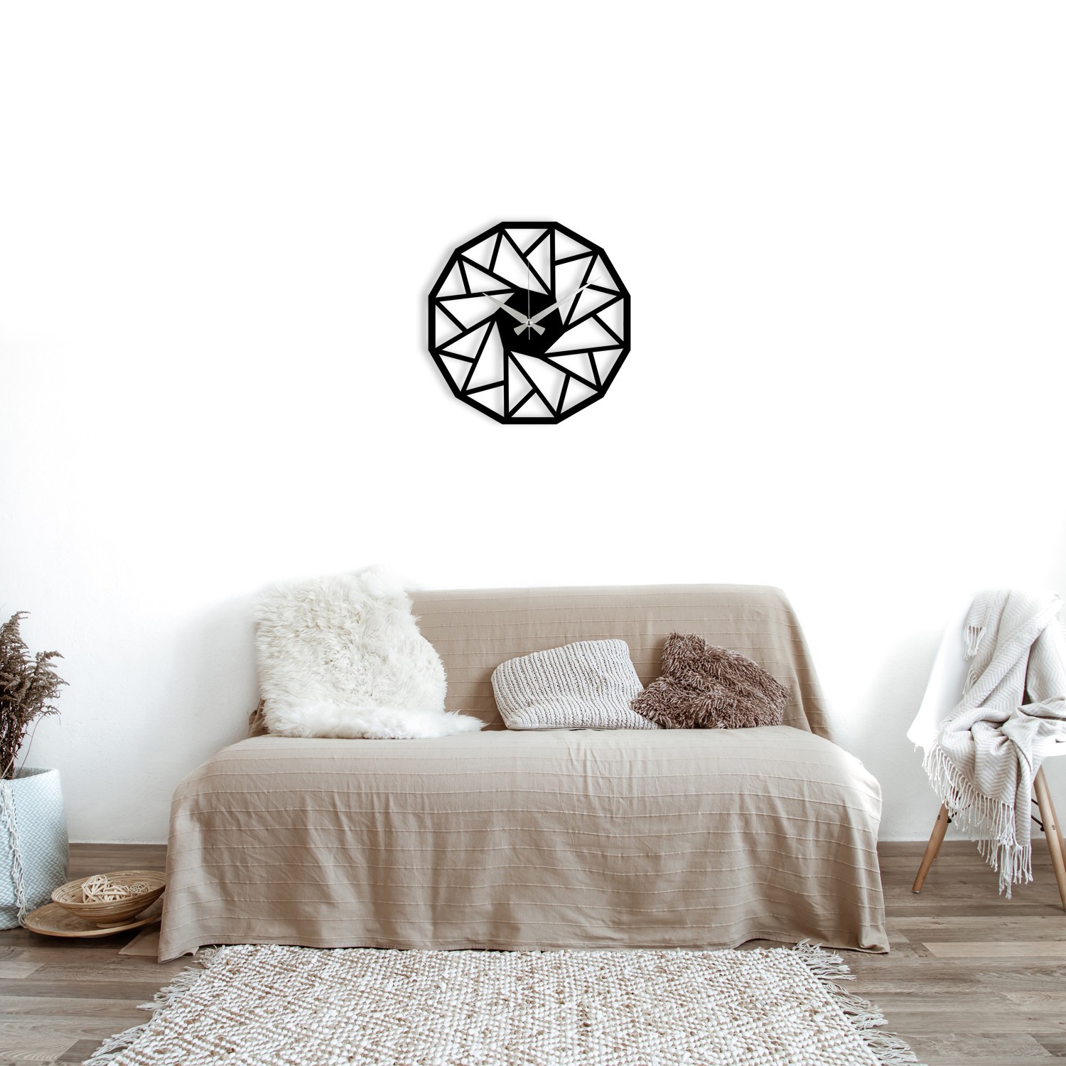 Wallity dzиден часовник 48x48 см црн