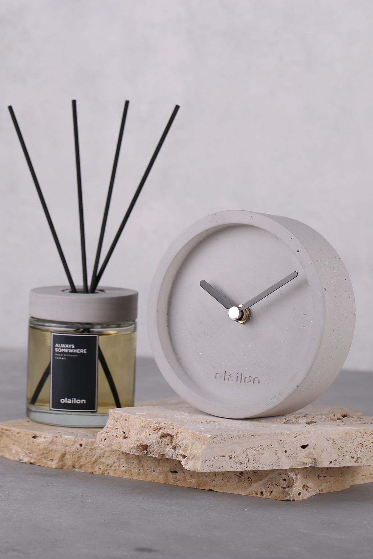 Часовник Aberto Design 12x4cm сив