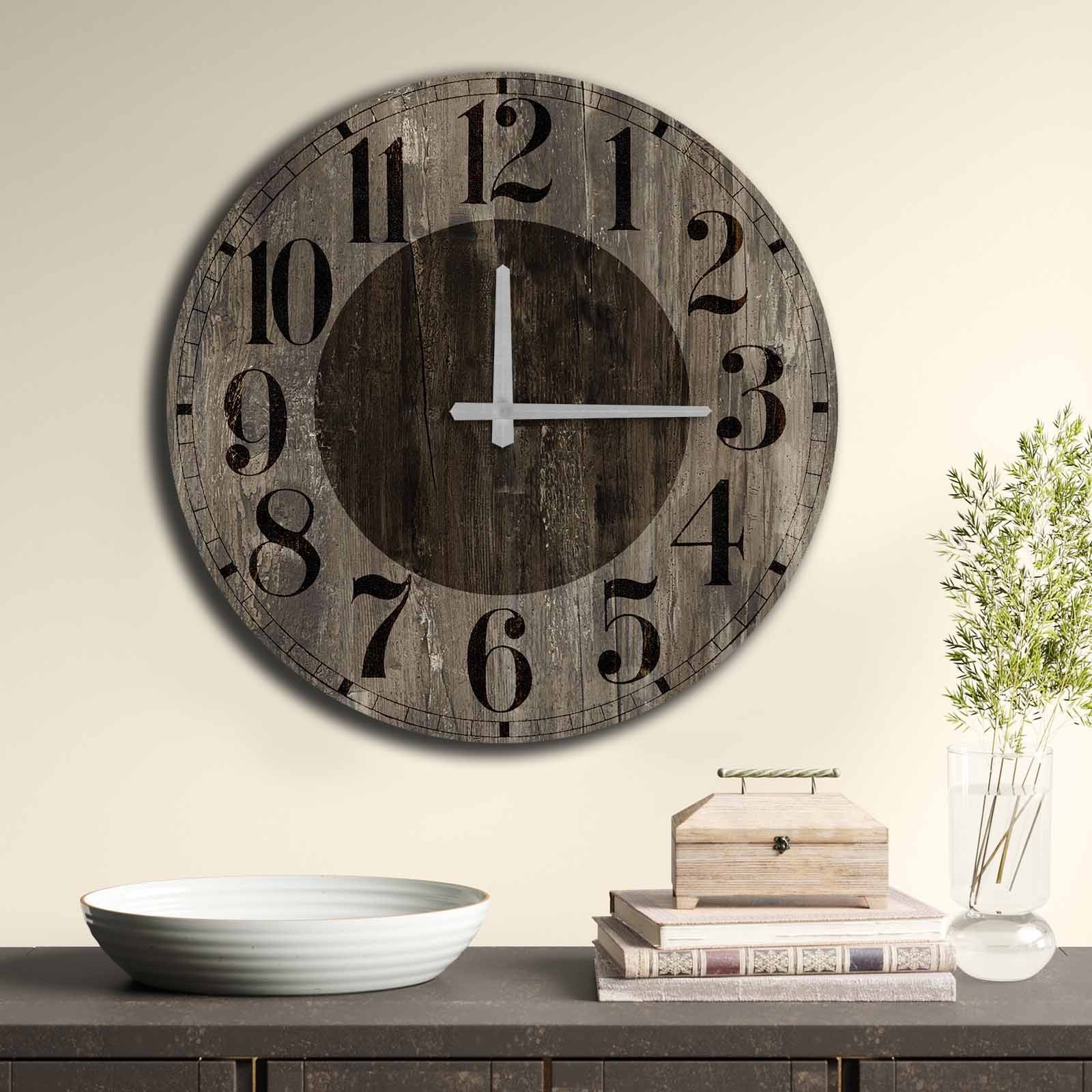 Wallity MDF dzиден часовник 50 см во боја