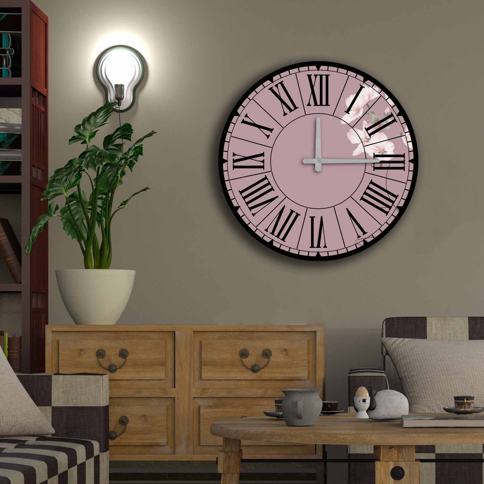 Wallity MDF dzиден часовник 50 см во боја