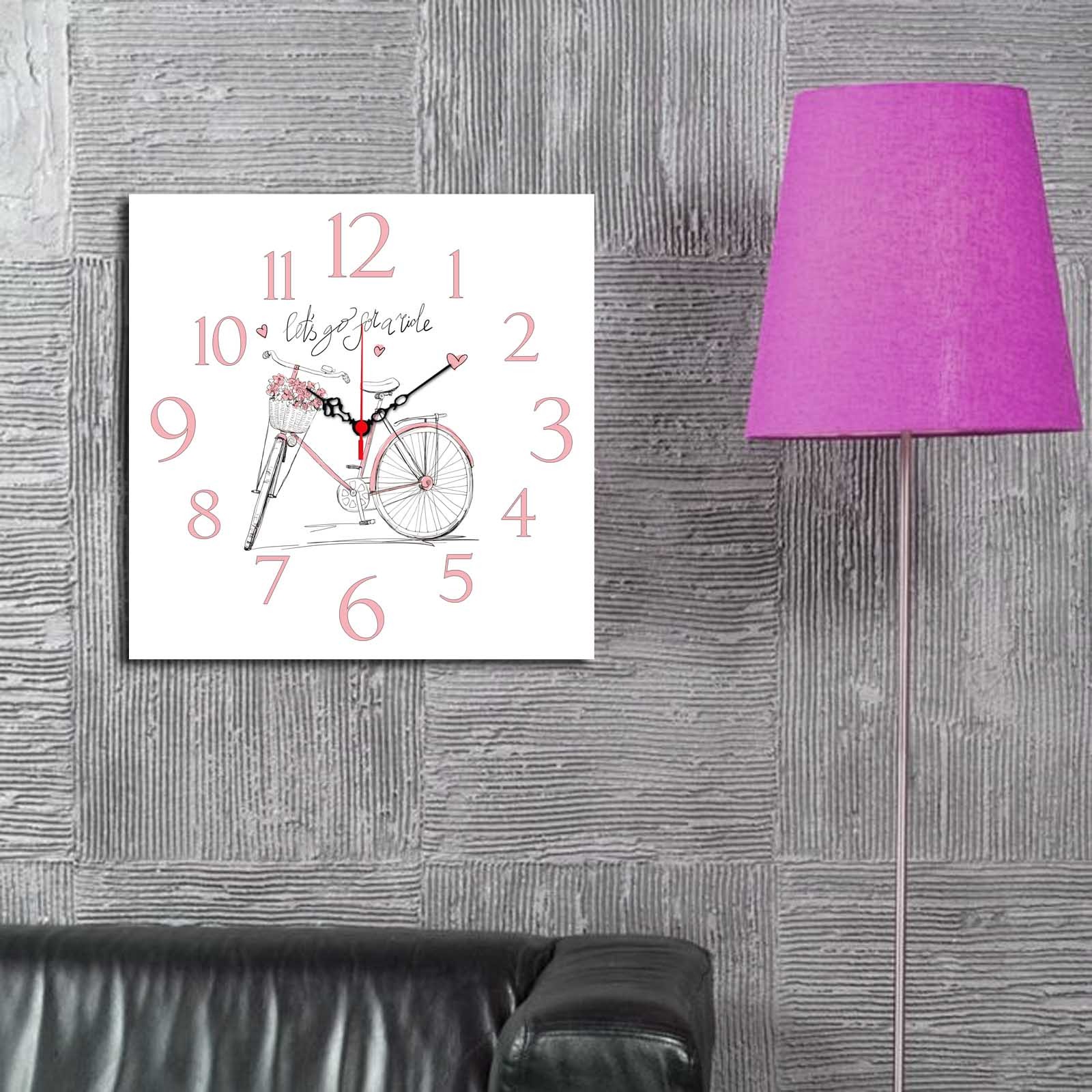 Wallity MDF dzиден часовник 40x40cm во боја