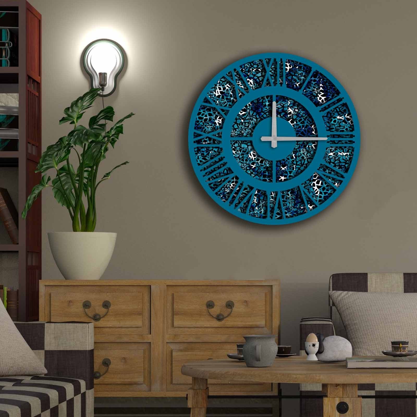 Wallity MDF dzиден часовник 50 см во боја