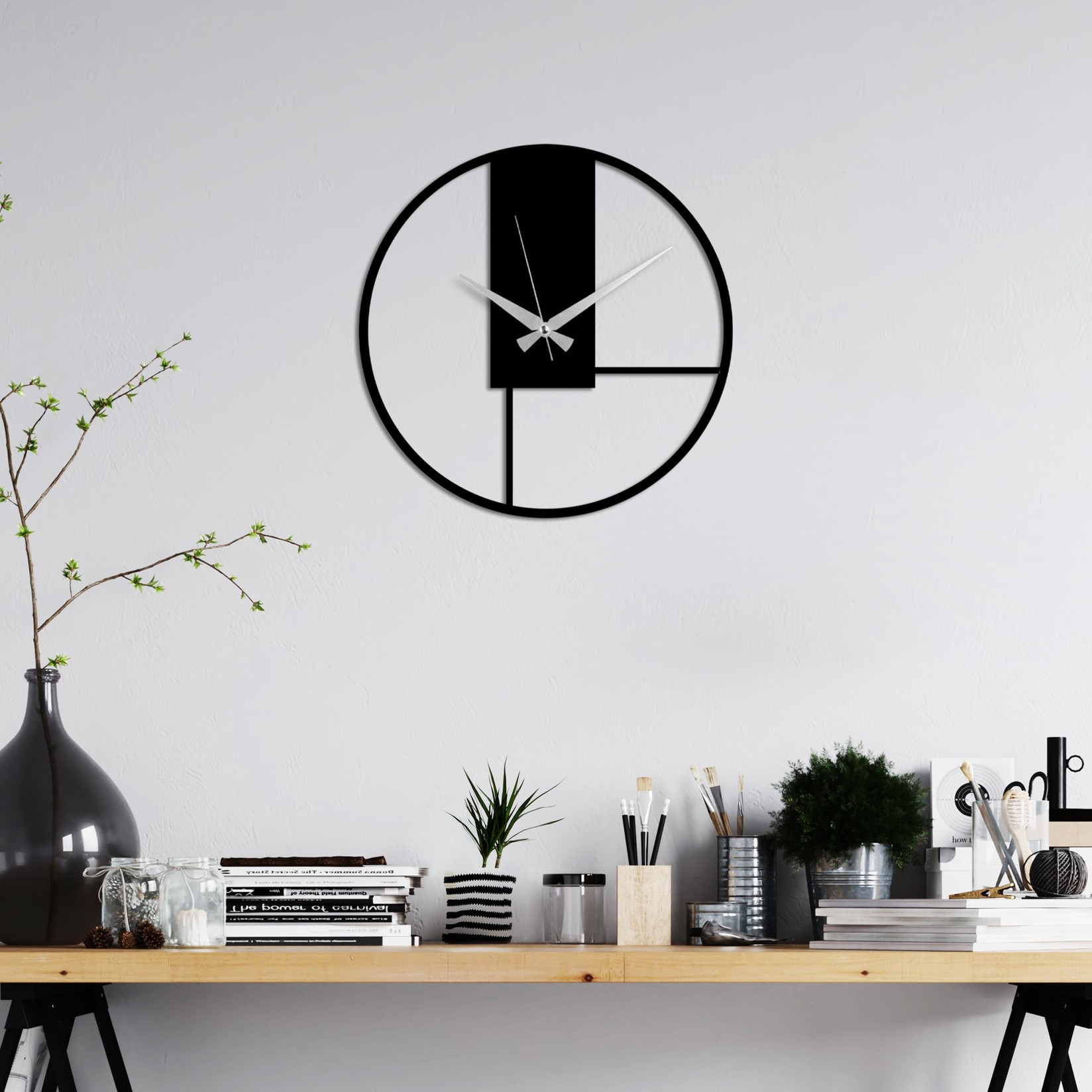 Wallity dzиден часовник 49x49 см црн