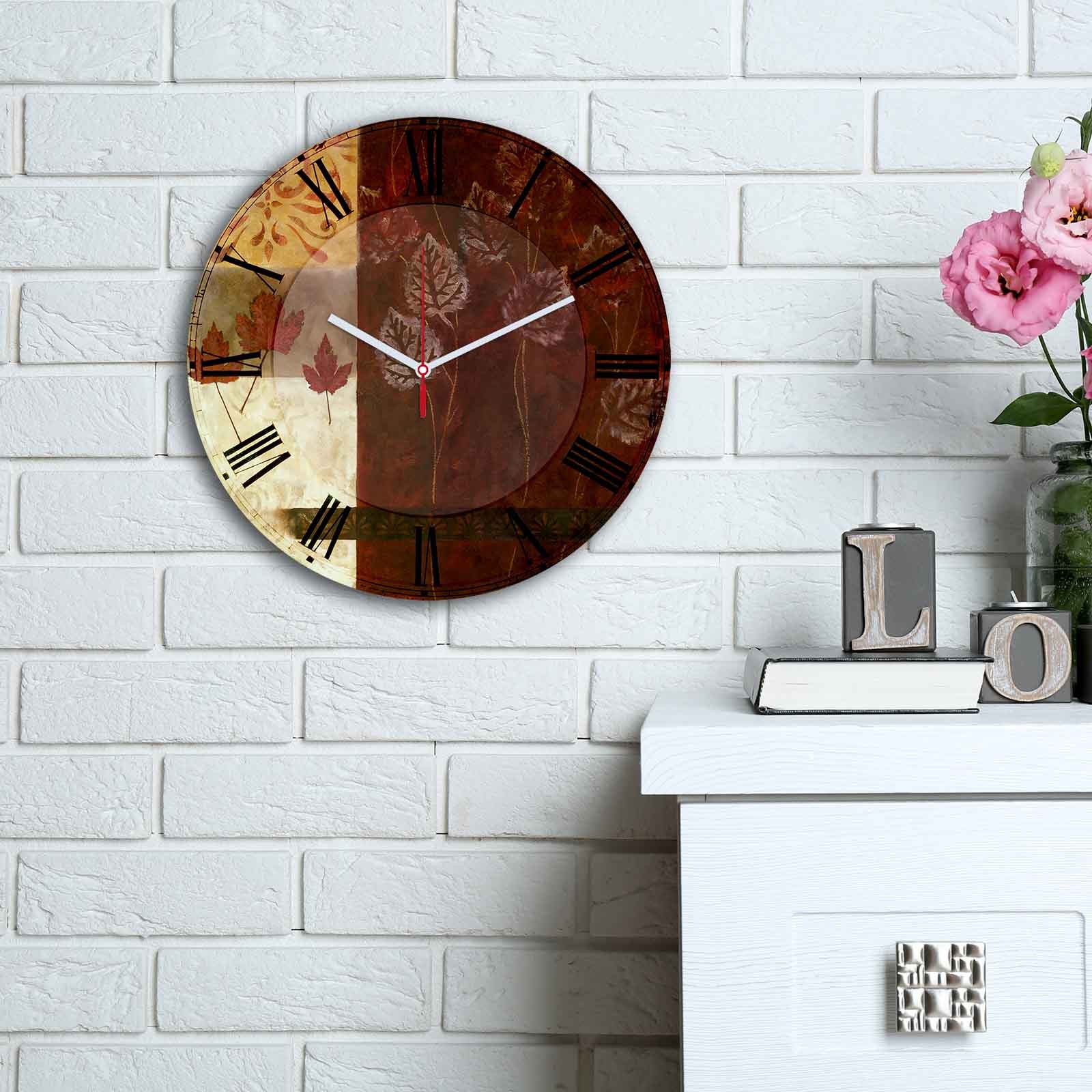 Wallity MDF dzиден часовник во боја 30 см