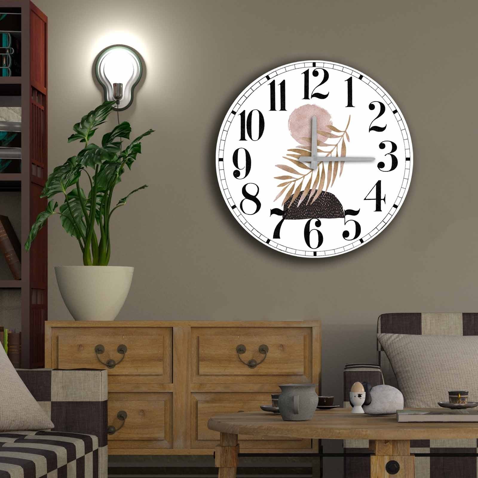 Wallity MDF dzиден часовник 50 см во боја