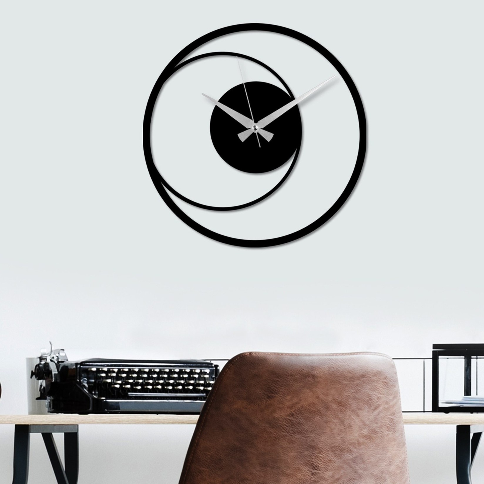 Wallity ѕиден часовник 49x49 см црн