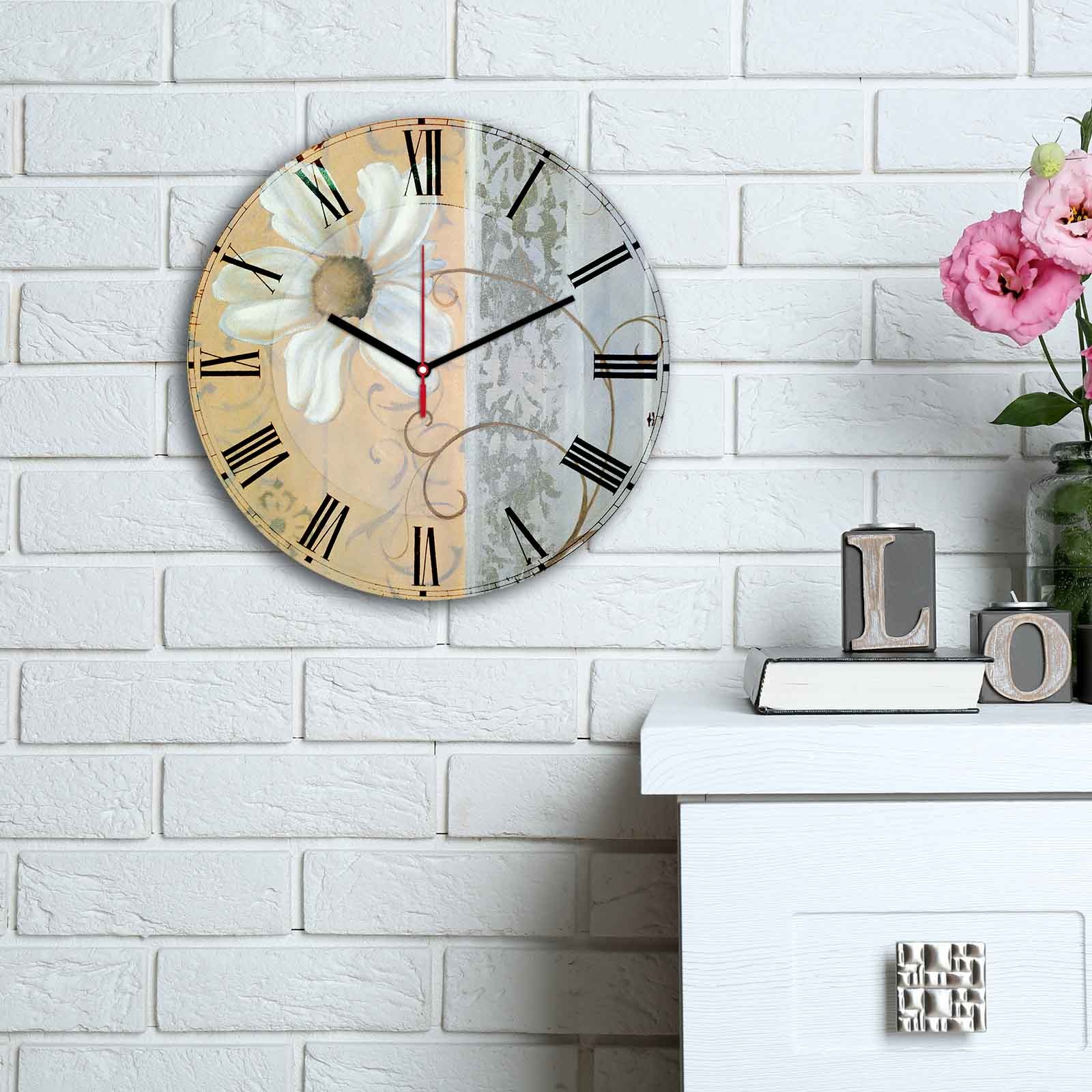 Wallity MDF dzиден часовник во боја 30 см