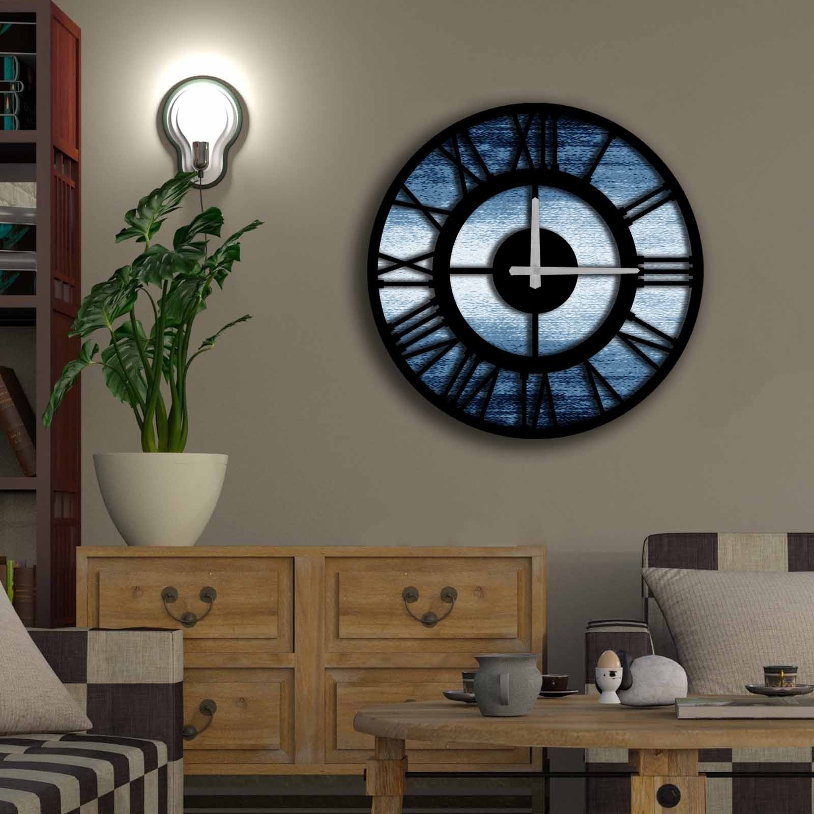 Wallity MDF dzиден часовник 50 см во боја