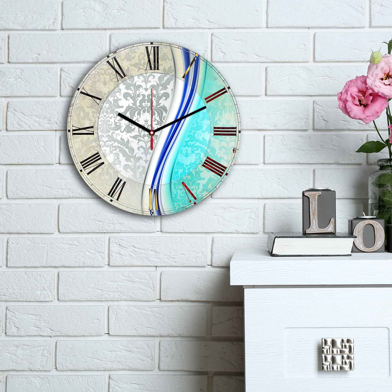 Wallity MDF dzиден часовник во боја 30 см