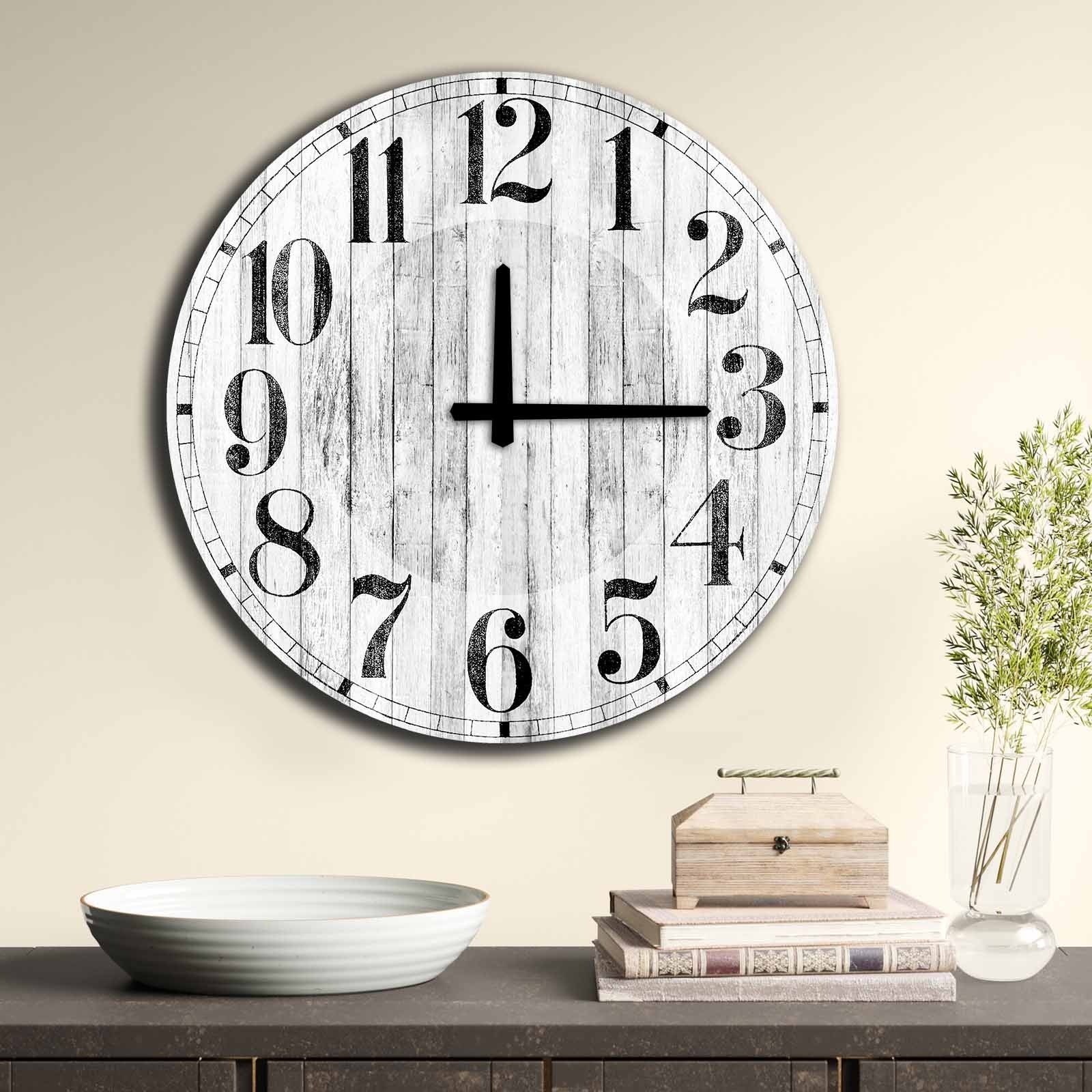 Wallity MDF dzиден часовник 50 см во боја